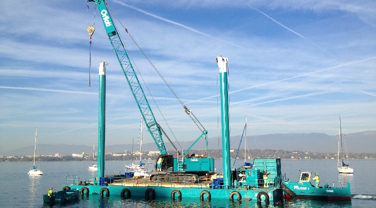 Baars floating workplatforms in Geneve