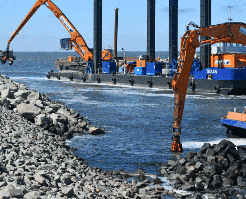 Koppelponton Titaan herstel Afsluitdijk