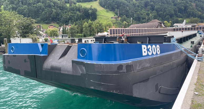 Split hopper barge dismountable Baars