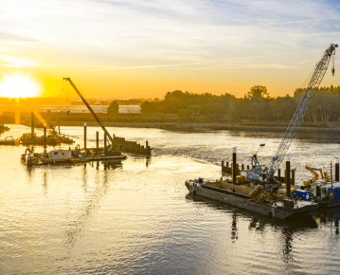 River restoration Loire Baars equipment