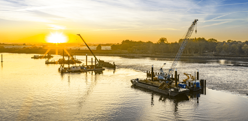 River restoration Loire Baars equipment
