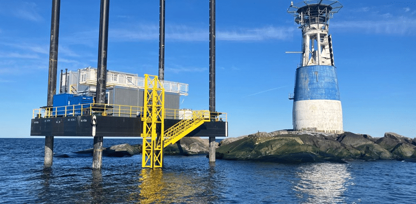 Jack-up modular Baars including boatlanding geotechnical work