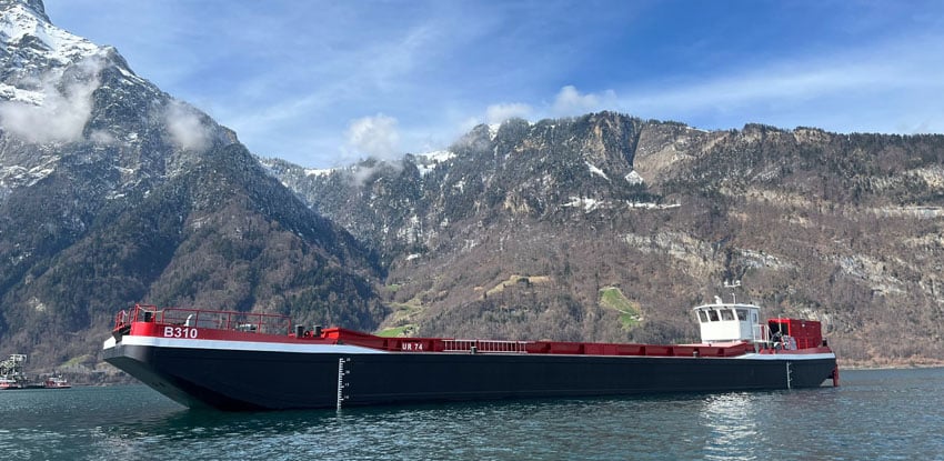 Split hopper barge propelled dismountable 335 m3 Baars